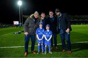 4 January 2020; Matchday mascot 8 year old Daire Nolan, from Skeoughvosteen, Co. Kilkenny, with Leinster players James Lowe, Jimmy O'Brien, Conor O'Brien and Scott Fardy ahead of the Guinness PRO14 Round 10 match between Leinster and Connacht at the RDS Arena in Dublin. Photo by Ramsey Cardy/Sportsfile
