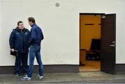5 January 2020; Tipperary manager David Power, left, in conversation with stand in Kerry manager John Sugrue prior to the 2020 McGrath Cup Group B match between Tipperary and Kerry at Clonmel Sportsfield in Clonmel, Tipperary. Photo by Brendan Moran/Sportsfile