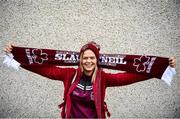 5 January 2020; Slaughtneil supporter Charlene Mullen from Slaughtneil, Co Derry prior to the AIB GAA Hurling All-Ireland Senior Club Championship semi-final between Ballyhale Shamrocks and Slaughtnell at Pairc Esler in Newry, Co. Down. Photo by David Fitzgerald/Sportsfile