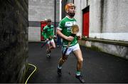 5 January 2020; Darren Mullen of Ballyhale Shamrocks runs out prior to the AIB GAA Hurling All-Ireland Senior Club Championship semi-final between Ballyhale Shamrocks and Slaughtnell at Pairc Esler in Newry, Co. Down. Photo by David Fitzgerald/Sportsfile