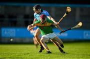 5 January 2020; Alan Corcoran of Carlow in action against Donal Burke of Dublin during the 2020 Walsh Cup Round 3 match between Dublin and Carlow at Parnell Park in Dublin. Photo by Sam Barnes/Sportsfile