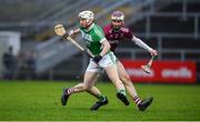 5 January 2020; Patrick Mullen of Ballyhale Shamrocks in action against Séan Ó Caiside of Slaughtneil during the AIB GAA Hurling All-Ireland Senior Club Championship semi-final between Ballyhale Shamrocks and Slaughtnell at Pairc Esler in Newry, Co. Down. Photo by David Fitzgerald/Sportsfile