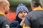 5 January 2020; Cavan Manager Mickey Graham speaking to the officals before the Bank of Ireland Dr McKenna Cup Round 2 match between Tyrone and Cavan at Healy Park in Omagh, Tyrone. Photo by Oliver McVeigh/Sportsfile