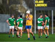 5 January 2020; Jack Browne of Clare reacts following the Co-op Superstores Munster Hurling League 2020 Group A match between Clare and Limerick at O'Garney Park in Sixmilebridge, Clare. Photo by Harry Murphy/Sportsfile