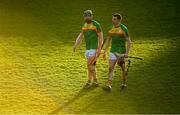 5 January 2020; David English, left, and Alan Corcoran of Carlow following the 2020 Walsh Cup Round 3 match between Dublin and Carlow at Parnell Park in Dublin. Photo by Sam Barnes/Sportsfile