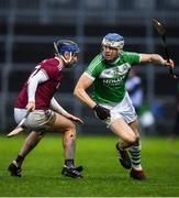 5 January 2020; TJ Reid of Ballyhale Shamrocks in action against Meehaul McGrath of Slaughtneil the AIB GAA Hurling All-Ireland Senior Club Championship semi-final between Ballyhale Shamrocks and Slaughtnell at Pairc Esler in Newry, Co. Down. Photo by David Fitzgerald/Sportsfile