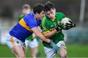 5 January 2020; Killian Falvey of Kerry in action against Robbie Kiely of Tipperary during the 2020 McGrath Cup Group B match between Tipperary and Kerry at Clonmel Sportsfield in Clonmel, Tipperary. Photo by Brendan Moran/Sportsfile