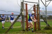 5 January 2020; Padraig Delaney of Laois makes his way to the pitch ahead of the 2020 Walsh Cup Round 3 match between Laois and Westmeath at O'Keeffe Park in Borris in Ossory, Laois. Photo by Ramsey Cardy/Sportsfile