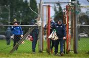 5 January 2020; Laois kitman John Kealy carries hurls to the pitch ahead of the 2020 Walsh Cup Round 3 match between Laois and Westmeath at O'Keeffe Park in Borris in Ossory, Laois. Photo by Ramsey Cardy/Sportsfile