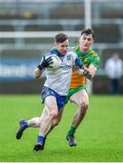 5 January 2020; Carl O'Conaill of Monaghan in action against Michael Langan of Donegal during the Bank of Ireland Dr McKenna Cup Round 2 match between Donegal and Monaghan at Páirc MacCumhaill in Ballybofey, Donegal. Photo by Philip Fitzpatrick/Sportsfile