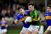 5 January 2020; Seán Quilter of Kerry in action against Robbie Kiely of Tipperary during the 2020 McGrath Cup Group B match between Tipperary and Kerry at Clonmel Sportsfield in Clonmel, Tipperary. Photo by Brendan Moran/Sportsfile