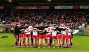 5 January 2020; The Tyrone pre match team huddle before the Bank of Ireland Dr McKenna Cup Round 2 match between Tyrone and Cavan at Healy Park in Omagh, Tyrone. Photo by Oliver McVeigh/Sportsfile