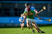 5 January 2020; Alan Corcoran of Carlow in action against Donal Burke of Dublin during the 2020 Walsh Cup Round 3 match between Dublin and Carlow at Parnell Park in Dublin. Photo by Sam Barnes/Sportsfile