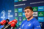 6 January 2020; Jordan Larmour during a Leinster Rugby Press Conference at Leinster Rugby Headquarters in UCD, Dublin. Photo by Harry Murphy/Sportsfile