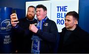 4 January 2020; Leinster players Michael Bent, left, and Rowan Osborne with supporters in the Blue Room at the Guinness PRO14 Round 10 match between Leinster and Connacht at the RDS Arena in Dublin. Photo by Sam Barnes/Sportsfile