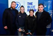 4 January 2020; Leinster players Michael Bent and Rowan Osborne with supporters in the Blue Room at the Guinness PRO14 Round 10 match between Leinster and Connacht at the RDS Arena in Dublin. Photo by Sam Barnes/Sportsfile