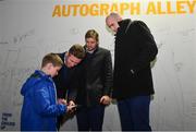 4 January 2020; Leinster players Rory O'Loughlin, Ross Byrne, and Devin Toner with supporters in Autograph Alley at the Guinness PRO14 Round 10 match between Leinster and Connacht at the RDS Arena in Dublin. Photo by Sam Barnes/Sportsfile