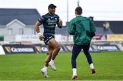 4 January 2020; Bundee Aki, left, and Kieran Marmion during Connacht Rugby squad training at The Sportsground in Galway. Photo by Sam Barnes/Sportsfile
