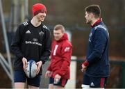 8 January 2020; Ben Healy, left, and Jack O'Donoghue during a Munster Rugby squad training session at University of Limerick in Limerick. Photo by Matt Browne/Sportsfile