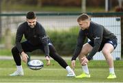 8 January 2020; Conor Murray, left, and Rory Scannell during a Munster Rugby squad training session at University of Limerick in Limerick. Photo by Matt Browne/Sportsfile
