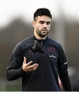 8 January 2020; Conor Murray with a kicking tee during a Munster Rugby squad training session at University of Limerick in Limerick. Photo by Matt Browne/Sportsfile
