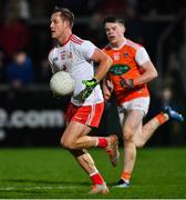 8 January 2020; Kieran McGeary of Tyrone gets past Mark Shields of Armagh during the Bank of Ireland Dr McKenna Cup Round 3 match between Armagh and Tyrone at Athletic Grounds in Armagh. Photo by Piaras Ó Mídheach/Sportsfile