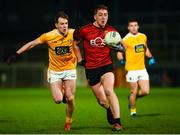 8 January 2020; Sean Dornan of Down in action against Peter Healy of Antrim during the Bank of Ireland Dr McKenna Cup Round 3 match between Down and Antrim at Páirc Esler in Newry, Down. Photo by Philip Fitzpatrick/Sportsfile