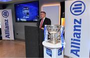 9 January 2020; Speaking at the Allianz Football League 2020 launch in Dublin is Sean McGrath, CEO, Allianz Ireland. 2020 marks the 28th year of Allianz’ partnership with the GAA as sponsors of the Allianz Leagues. Photo by Brendan Moran/Sportsfile