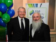 10 January 2020; RTÉ sports correspondent Tony O'Donoghue, left, and Joe O'Herlihy in attendance  during the SSE Airtricity/SWAI Diamond Jubilee Personality of the Year Awards 2019 at the Clayton Hotel in Dublin. Photo by Seb Daly/Sportsfile