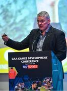 10 January 2020; Jim Ryan, Coach and Teacher/Year-Head at St Peter's College, Wexford, speaking at The GAA Games Development Conference, in partnership with Sky Sports, which took place in Croke Park on Friday and Saturday. A record attendance of over 800 delegates were present to see over 30 speakers from the world of Gaelic games, sport and education. Photo by Piaras Ó Mídheach/Sportsfile
