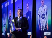 10 January 2020; Dundalk manager Vinny Perth with his the Dan McCaffrey Personality of the Year award during the SSE Airtricity / Soccer Writers Association of Ireland Diamond Jubilee Personality of the Year Awards 2019 at the Clayton Hotel in Dublin. Photo by Seb Daly/Sportsfile