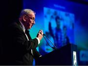 10 January 2020; Charlie Stuart speaking during the SSE Airtricity / SWAI Diamond Jubilee Personality of the Year Awards 2019 at the Clayton Hotel in Dublin. Photo by Seb Daly/Sportsfile