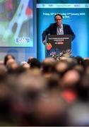 11 January 2020; Pat Daly, GAA Director of Games Development and Research, speaking at the GAA Games Development Conference, in partnership with Sky Sports, which took place in Croke Park on Friday and Saturday. A record attendance of over 800 delegates were present to see over 30 speakers from the world of Gaelic games, sport and education. Photo by Seb Daly/Sportsfile