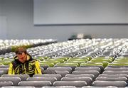 11 January 2020; An attendee takes his seat early prior to the GAA Games Development Conference, in partnership with Sky Sports, which took place in Croke Park on Friday and Saturday. A record attendance of over 800 delegates were present to see over 30 speakers from the world of Gaelic games, sport and education. Photo by Seb Daly/Sportsfile