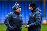 11 January 2020; Dublin manager Dessie Farrell, left, with Mick Galvin before the O'Byrne Cup Semi-Final match between Longford and Dublin at Glennon Brothers Pearse Park in Longford. Photo by Ray McManus/Sportsfile
