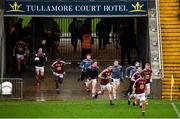 11 January 2020; Westmeath players run out prior to the O'Byrne Cup Semi-Final match between Offaly and Westmeath at Bord na Móna O'Connor Park in Tullamore, Offaly. Photo by Harry Murphy/Sportsfile