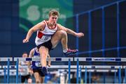 11 January 2020; Robert McDonnell of Galway City Harriers A.C competing in the Men's 60m Hurdles during the AAI National Indoor League Round 1 at National Indoor Arena, Sport Ireland Campus in Dublin. Photo by Ben McShane/Sportsfile