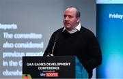 11 January 2020; Dr. Brian Cuthbert, Former Cork Senior Football manager speaking at the GAA Games Development Conference, in partnership with Sky Sports, which took place in Croke Park on Friday and Saturday. A record attendance of over 800 delegates were present to see over 30 speakers from the world of Gaelic games, sport and education. Photo by Seb Daly/Sportsfile