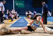 11 January 2020; Tara Meire of Raheny Shamrock A.C. competing in the Women's Long Jump during the AAI National Indoor League Round 1 at National Indoor Arena, Sport Ireland Campus in Dublin. Photo by Ben McShane/Sportsfile