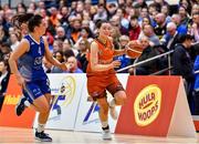 11 January 2020; Rebecca Nagle of Pyrobel Killester in action against Aine McKenna of Ambassador UCC Glanmire during the Hula Hoops Women's Paudie O'Connor National Cup Semi-Final match between Ambassador UCC Glanmire and Pyrobel Killester at Neptune Stadium in Cork. Photo by Brendan Moran/Sportsfile