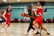 11 January 2020; Trudy Walker of Portlaoise Panthers in action against Meabh Barry of Team Tom McCarthy's St Mary's during the Hula Hoops Women's Division One National Cup Semi-Final match between Team Tom McCarthy's St Mary's and Portlaoise Panthers at Parochial Hall in Cork. Photo by Sam Barnes/Sportsfile