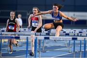 11 January 2020; Allison Burke of Dublin City Harriers A.C., 21, competing in the Women's 60m Hurdles during the AAI National Indoor League Round 1 at National Indoor Arena, Sport Ireland Campus in Dublin. Photo by Ben McShane/Sportsfile