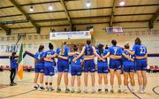 11 January 2020; The Ambassador UCC Glanmire team stand for the national anthem prior to the Hula Hoops Women's Paudie O'Connor National Cup Semi-Final match between Ambassador UCC Glanmire and Pyrobel Killester at Neptune Stadium in Cork. Photo by Brendan Moran/Sportsfile