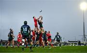 11 January 2020; Ultan Dillane of Connacht wins possession from a line-out ahead of Florian Verhaeghe of Toulouse during the Heineken Champions Cup Pool 5 Round 5 match between Connacht and Toulouse at The Sportsground in Galway. Photo by David Fitzgerald/Sportsfile
