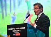11 January 2020; Prof. Niall Moyna, Health & Human Performance, DCU, speaking at the GAA Games Development Conference, in partnership with Sky Sports, which took place in Croke Park on Friday and Saturday. A record attendance of over 800 delegates were present to see over 30 speakers from the world of Gaelic games, sport and education. Photo by Seb Daly/Sportsfile