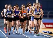 11 January 2020; A view of the field during the Women's 1500m during the AAI National Indoor League Round 1 at National Indoor Arena, Sport Ireland Campus in Dublin. Photo by Ben McShane/Sportsfile