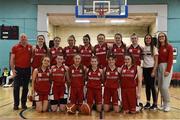 11 January 2020; The Templeogue BC team ahead of the Hula Hoops U20 Women's National Cup Semi-Finall match between Templeogue BC and UU Tigers at Parochial Hall in Cork. Photo by Sam Barnes/Sportsfile