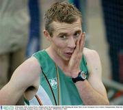 14 December 2003; Seamus Power, Ireland, shows his dissapointment after finishing the Senior Men's Event. European Cross Country Championships, Holyrood Park, Edinburgh, Scotland. Picture credit; Pat Murphy / SPORTSFILE *EDI*