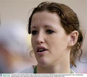 11 December 2003; Ireland's Melanie Nocher awaits her heat of the Women's 100m Backstroke. European Swimming Short Course Championships, National Aquatic Centre, Abbotstown, Dublin, Ireland. Picture credit; Brendan Moran / SPORTSFILE *EDI*