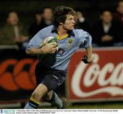 17 December 2003; UCD's Darren McKenna goes over for a try. University Colours Match, Dublin University v UCD, Donnybrook, Dublin. Picture credit; Damien Eagers / SPORTSFILE *EDI*